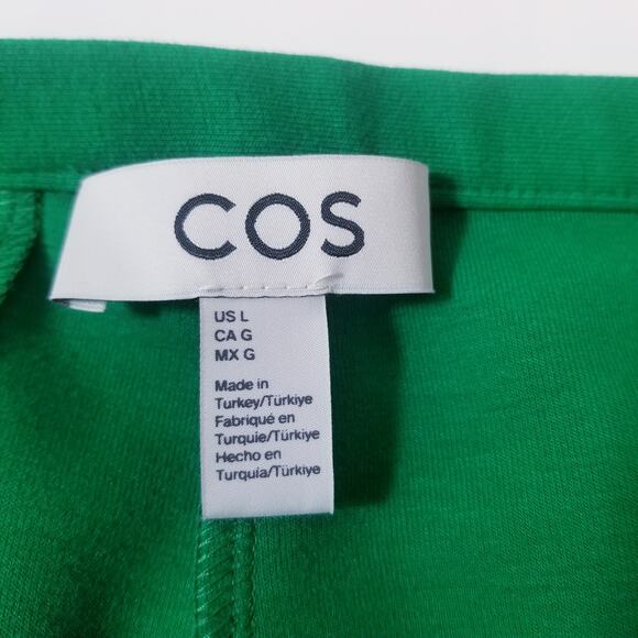 COS Green Shirt size Medium Open Cuff & Wide Leg Pants size Large Co-Ord Sets - Picture 10 of 16